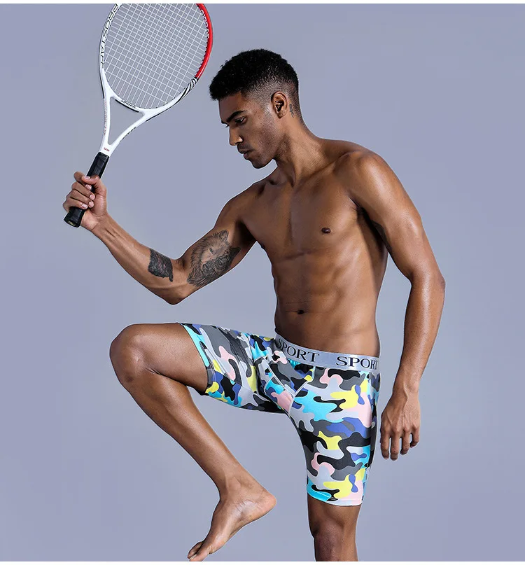 Хлопковые боксеры длинные Ethika Мужское нижнее белье марлевые шорты Боксеры камуфляжные размера плюс боксеры шорты для мужчин трусы Track