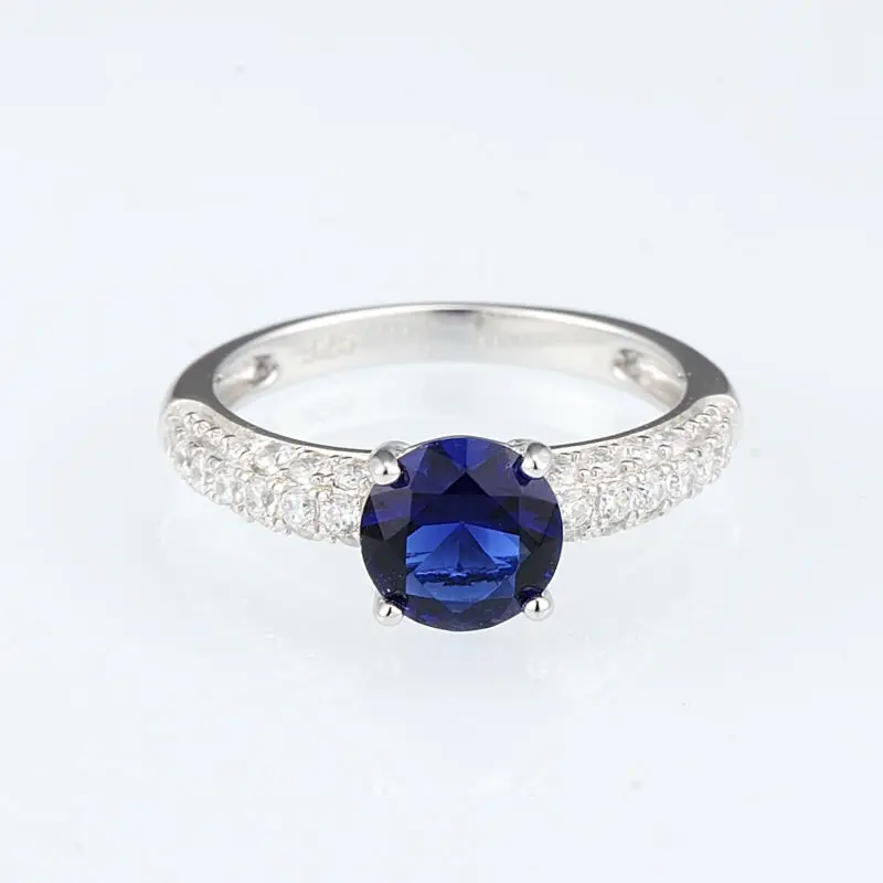 SANTUZZA серебряное кольцо для женщин, 925 пробы, серебряное модное круглое кольцо для женщин, кольцо с кубическим цирконием, вечерние ювелирные изделия
