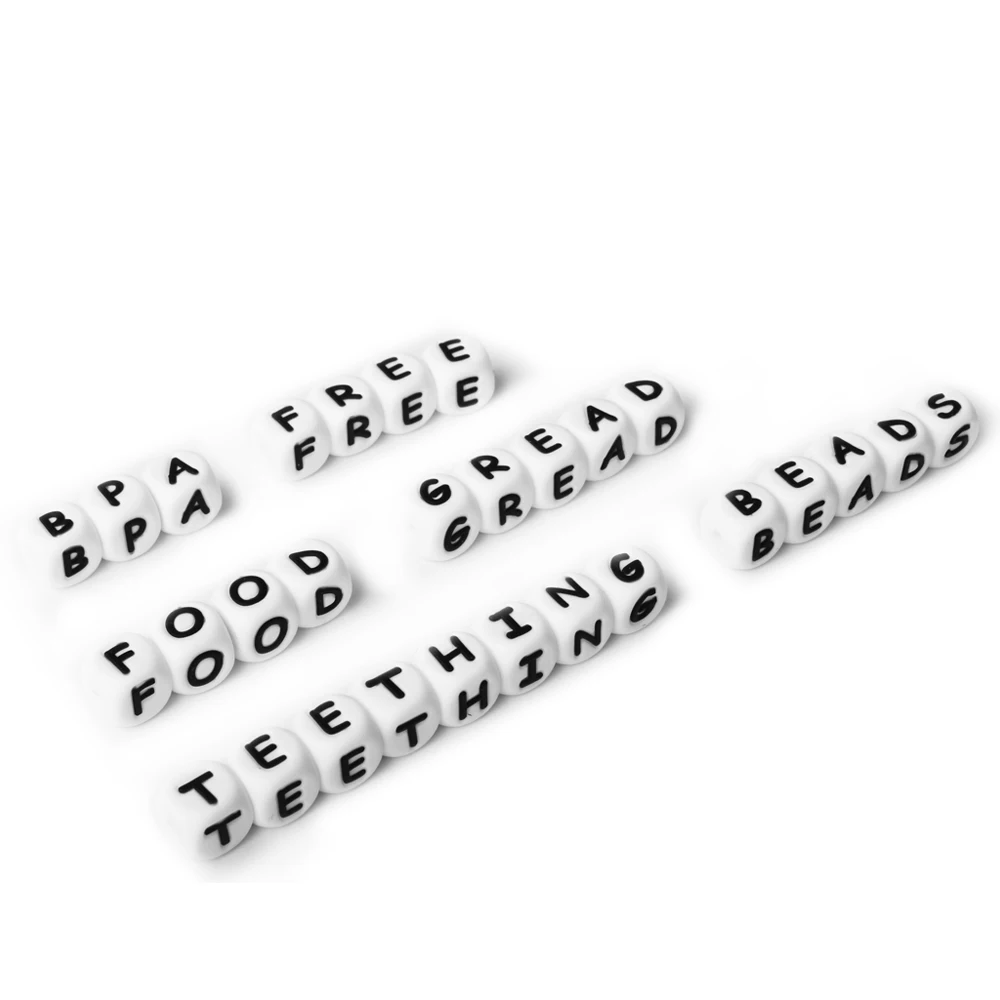 10 шт. силиконовые бусины с буквами 12 мм|Детские прорезыватели| |