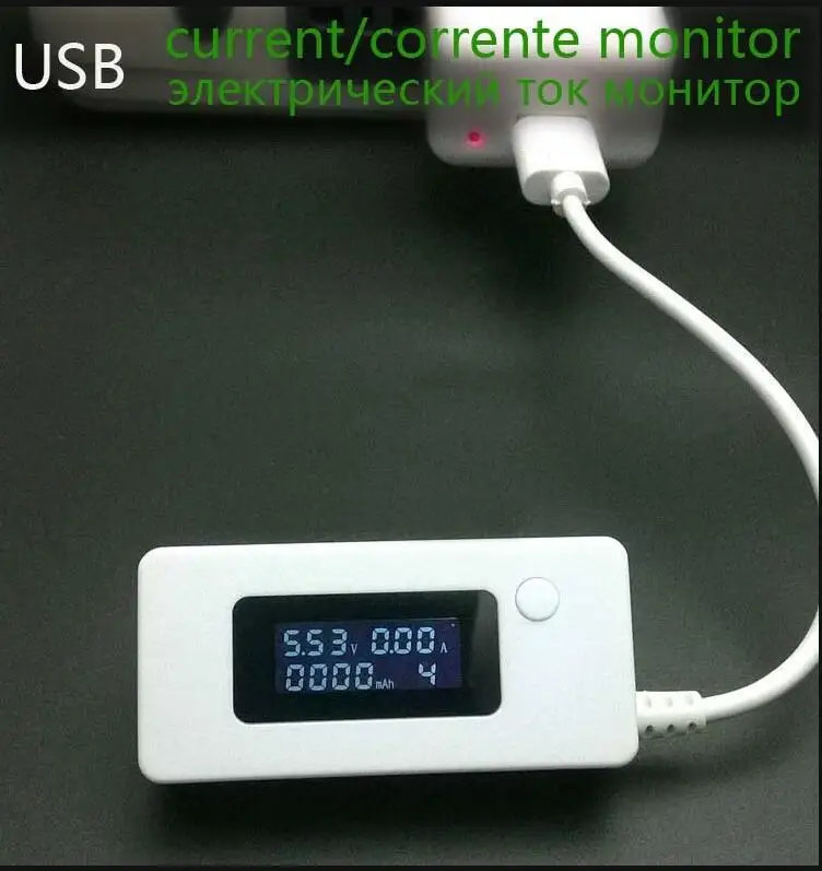 USB Электрический токовый монитор, амперметр вольтметр, ЖК-дисплей, 3В-7В, 0.05a-3.5a, 0-19999 мАч, амперметр, тестовый внешний аккумулятор