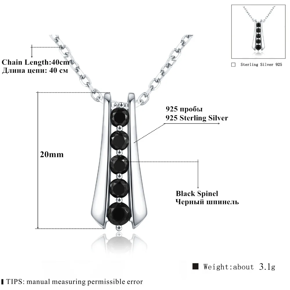 

[BLACK AWN] Cute 925 Sterling Silver Women's Necklace Pendants Female Bijoux Girls Gift Sterling Silver Jewelry KN010