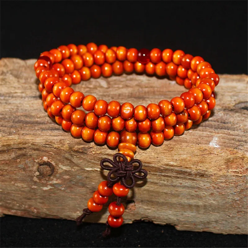 Pulseras 108 Beads 6mm Natural Sandalwood Buddhist Buddha Wood Prayer Bead Mala Unisex Men Bracelets &amp Bangles Jewelry Bijoux | Украшения