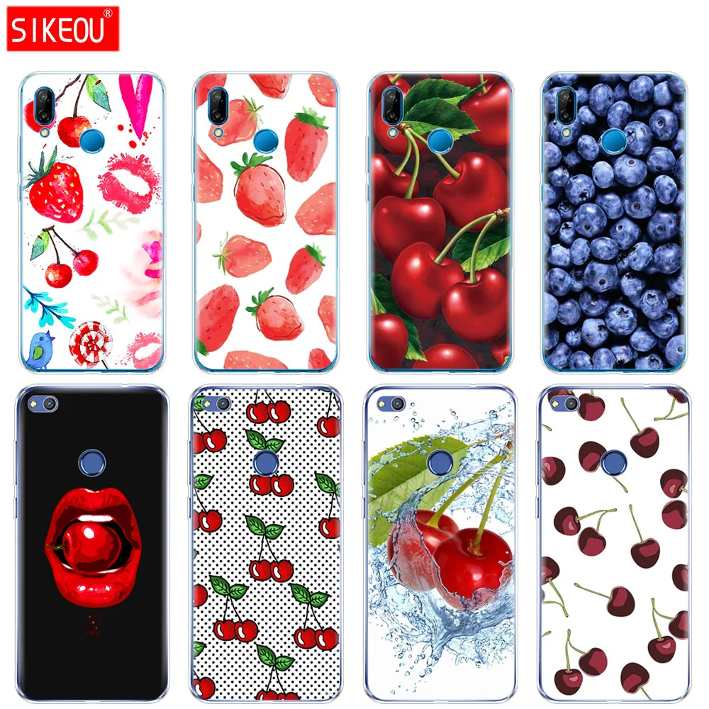 Силиконовый чехол для телефона Huawei P20 P7 P8 P9 P10 Lite Plus Pro 2017 P Smart 2018 бампер Фрукты
