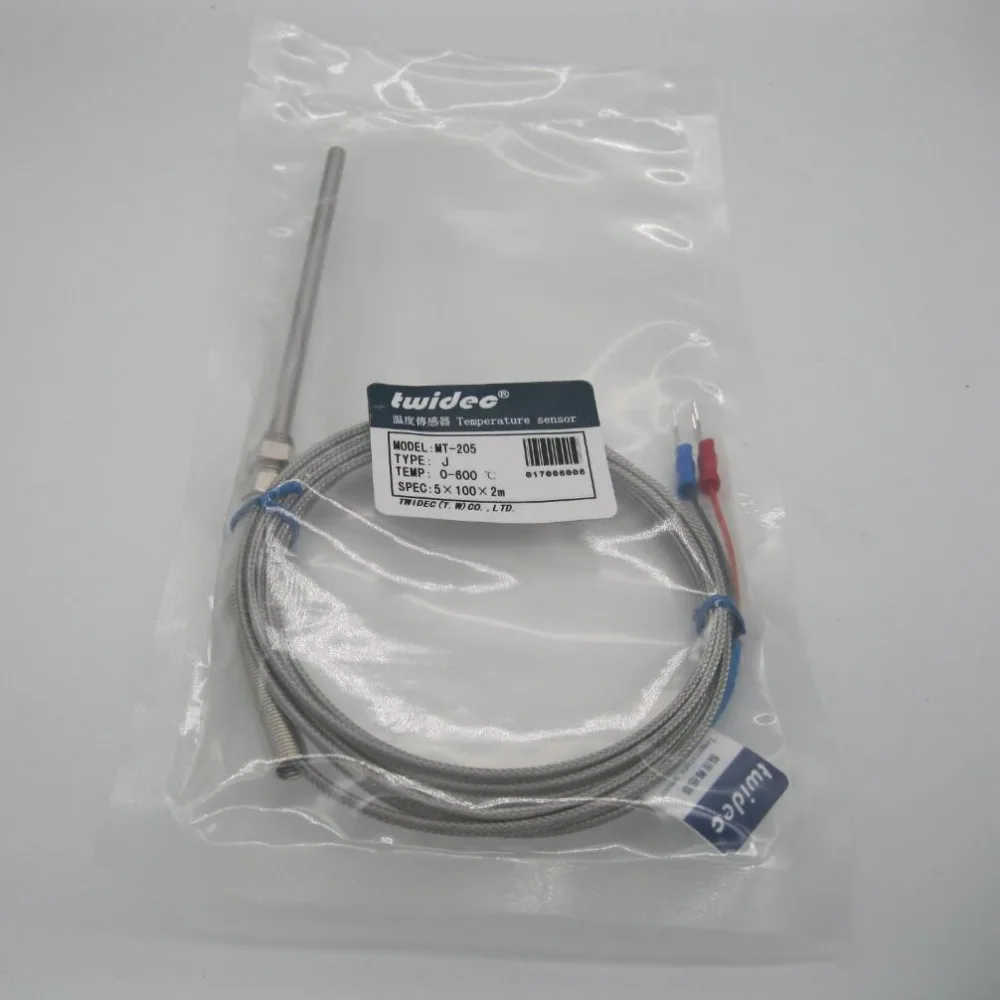 High-quality  Temperature Controller Sensor J Type Thermocouple Probe Sensors Stainless Steel  2m Wire Cable 0-400 C  5*150*2M