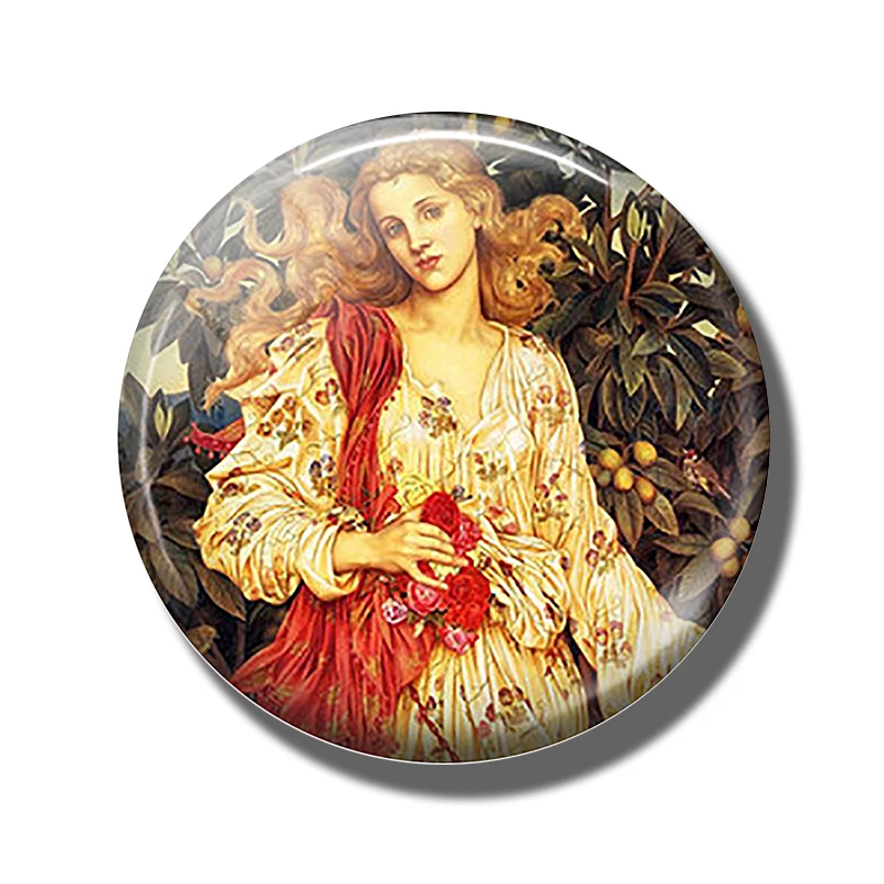 PACK OF 1 Gustav Klimt Art 30 мм магнит на холодильник стеклянный кабошон Альфонс Муха холодильник стикер держатель для заметок домашний Декор подарок для влюбленных - Цвет: PACK OF 1