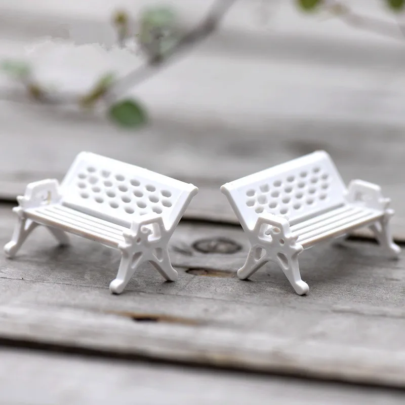 10 шт./лот белый стул миниатюры для кукольного домика прекрасная милая фея сад