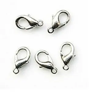 Бесплатная доставка 100X10 мм посеребренные металлические застежки лобстеры