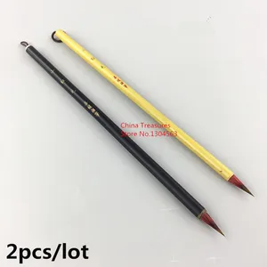 2 шт.лот, Китайская Красная кисть, китайская кисть для каллиграфии, ручка для волос, китайская кисть для письма, китайская кисть для рисования Xiao Kai