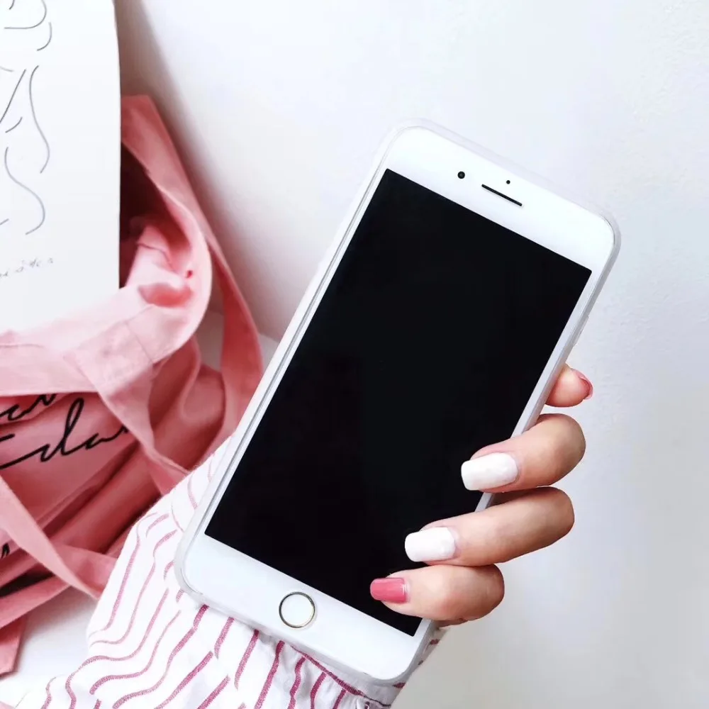 ZMASI Blue-ray Stripes Phone Case for iPhone X Cases 7 8 6 6s Plus Back Cover Soft Fashion Letters Coque |