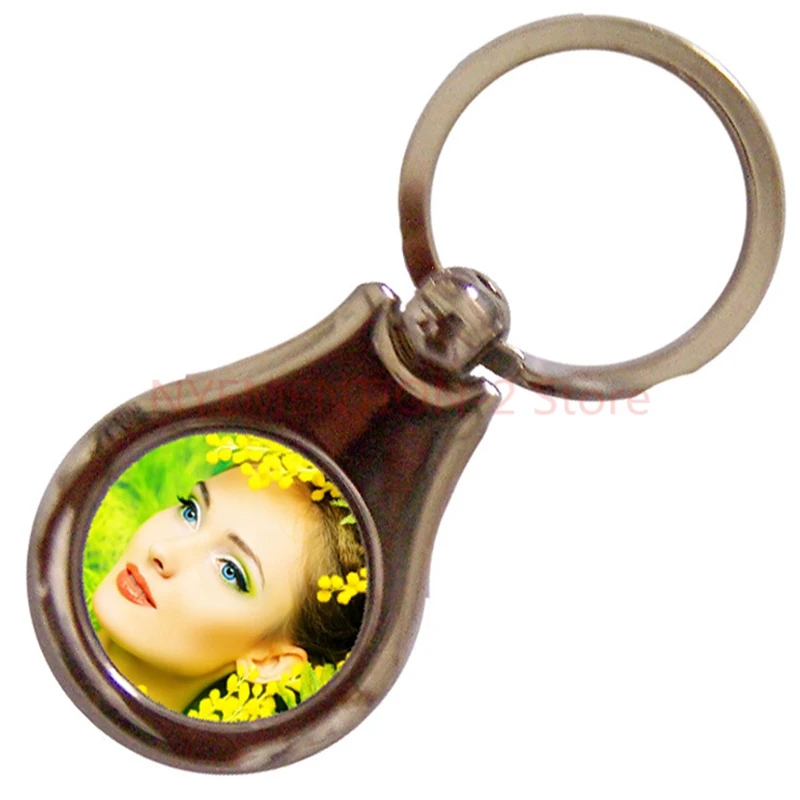 300pcs/lotSublimation products blank metal key chain Thermal transfer consumables factory price Can print photos keyring | Украшения и