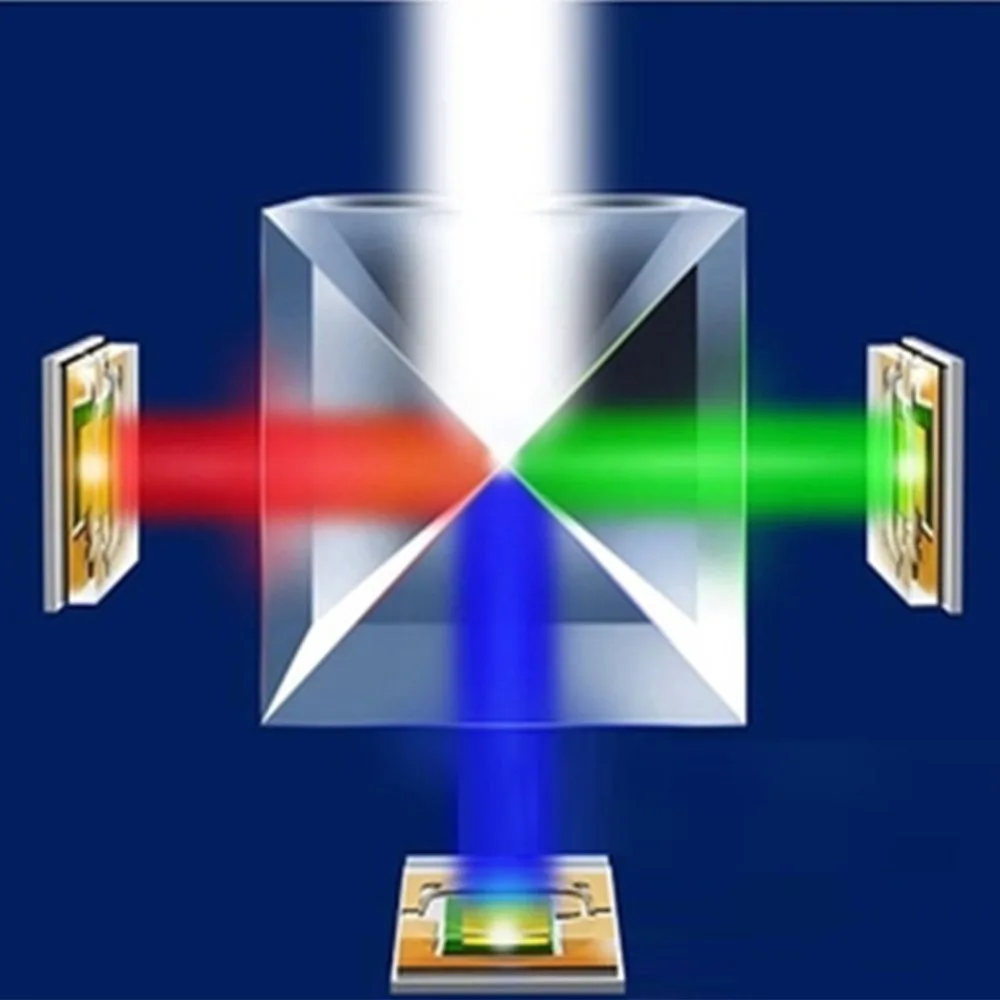 1 шт. кубическая Призма 2X2X2 см дефектный крест дихроическое зеркало Combiner сплиттер Декор прозрачный модуль Оптическое стекло класс игрушка