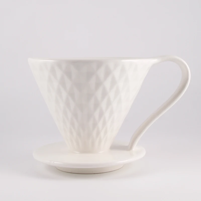 Керамика фильтры для кофе V60 Стиль капельная Кофеварка фильтрационная сетка постоянного залить Кофе, тем самым позволяя зернам раскрыться отдельный стенд 2 чашки или 4 чашки