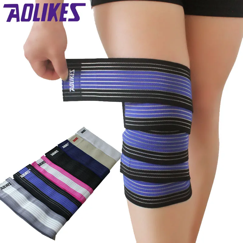 AOLIKES 2 шт. дышащие спортивные эластичные повязки для колена локтя лодыжки