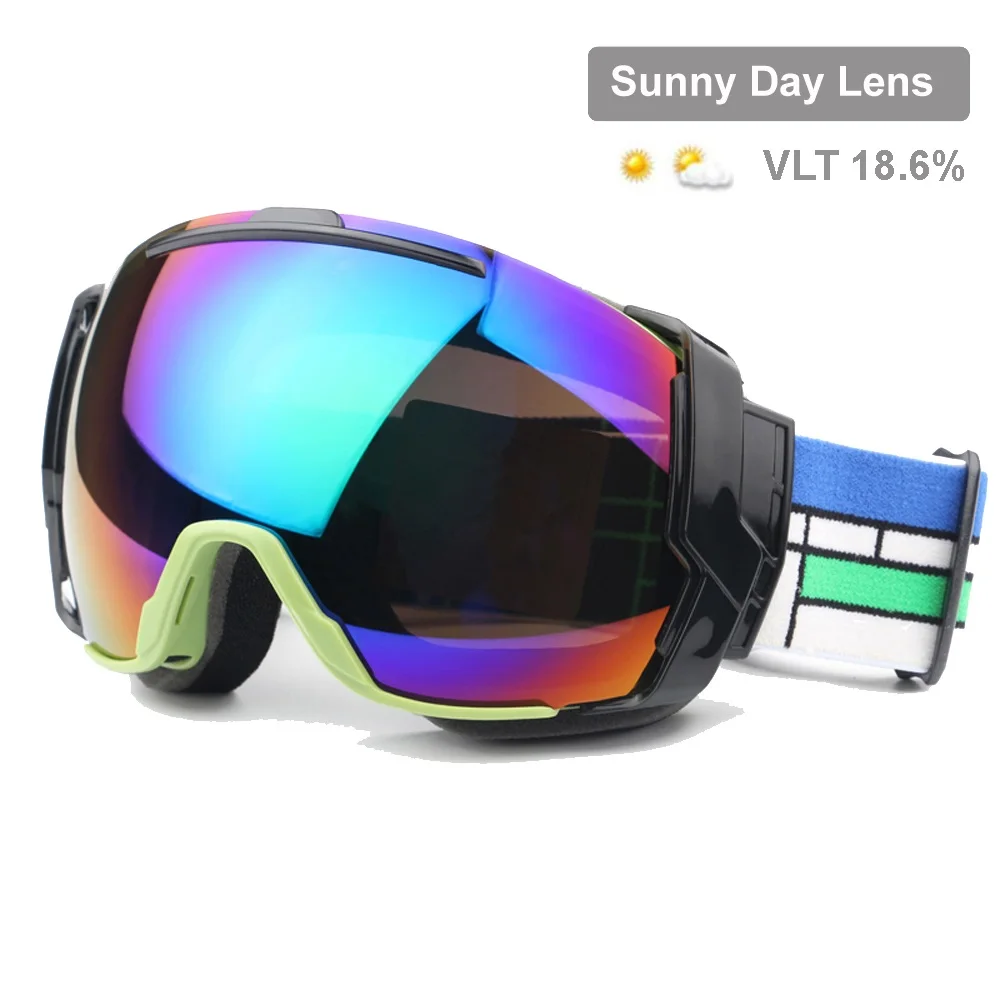 

Зимние солнцезащитные очки, лыжные очки UV400, незапотевающие с линзами для солнечного дня, незапотевающие солнцезащитные очки для сноуборда