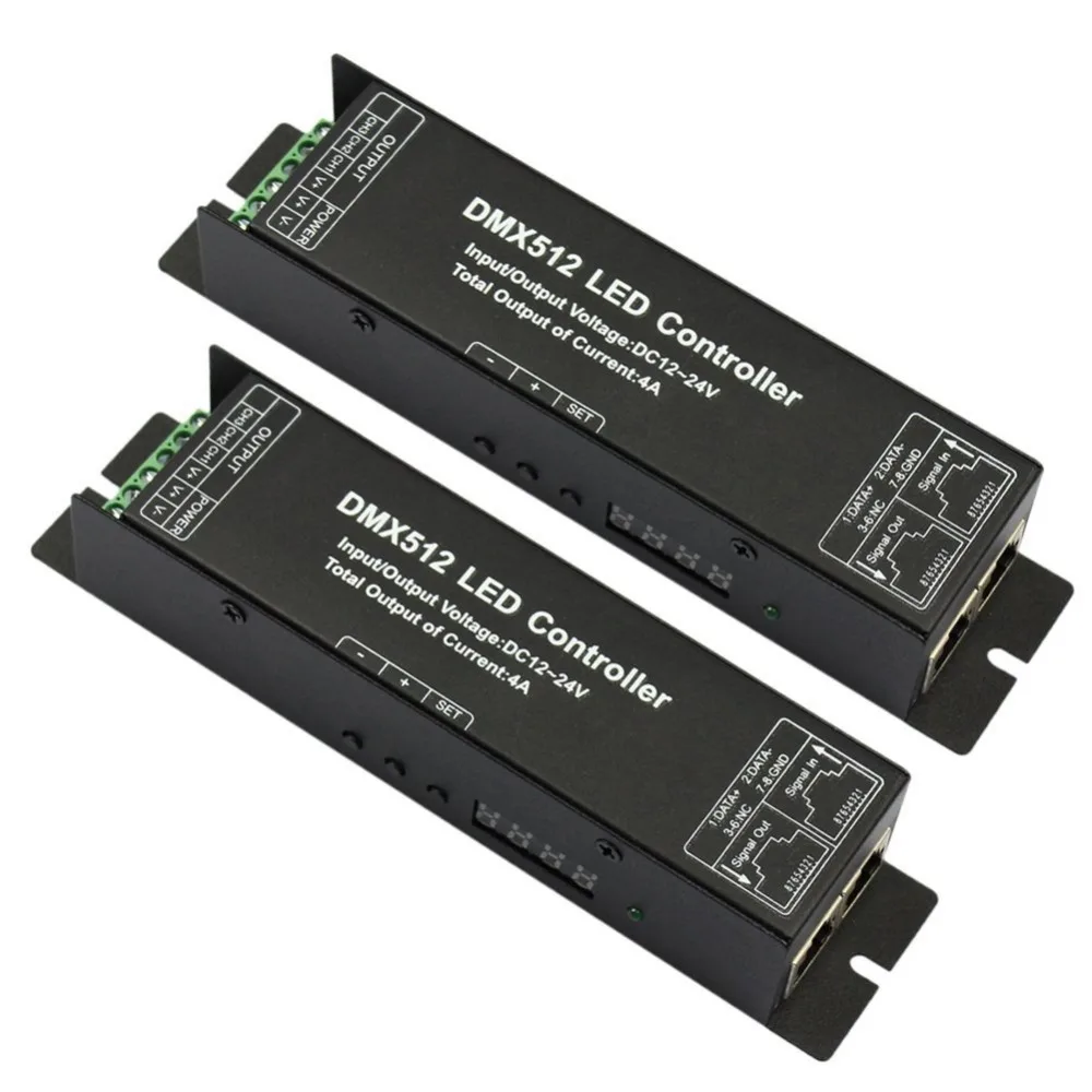 

Бесплатная доставка DMX512 декодер светодиодный контроллер DC12-24V 4А 4-канальный демодор светодиодный пульт декодер