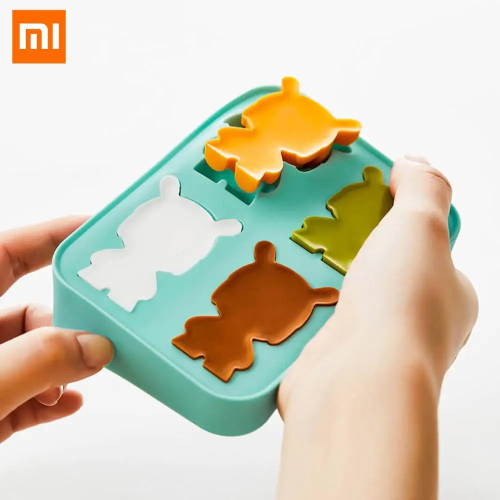Mijia Mitu поднос для льда Пищевая силиконовая форма мультяшная 4 полости мороженого