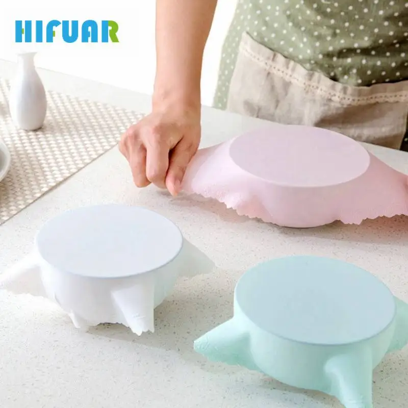 HIFUAR силиконовые крышки для еды Saran обертывание для сохранения свежести продуктов Saran крышка вакуумного контейнера с высоким растягивающимся уплотнением крышки для кухонных пищевых продуктов