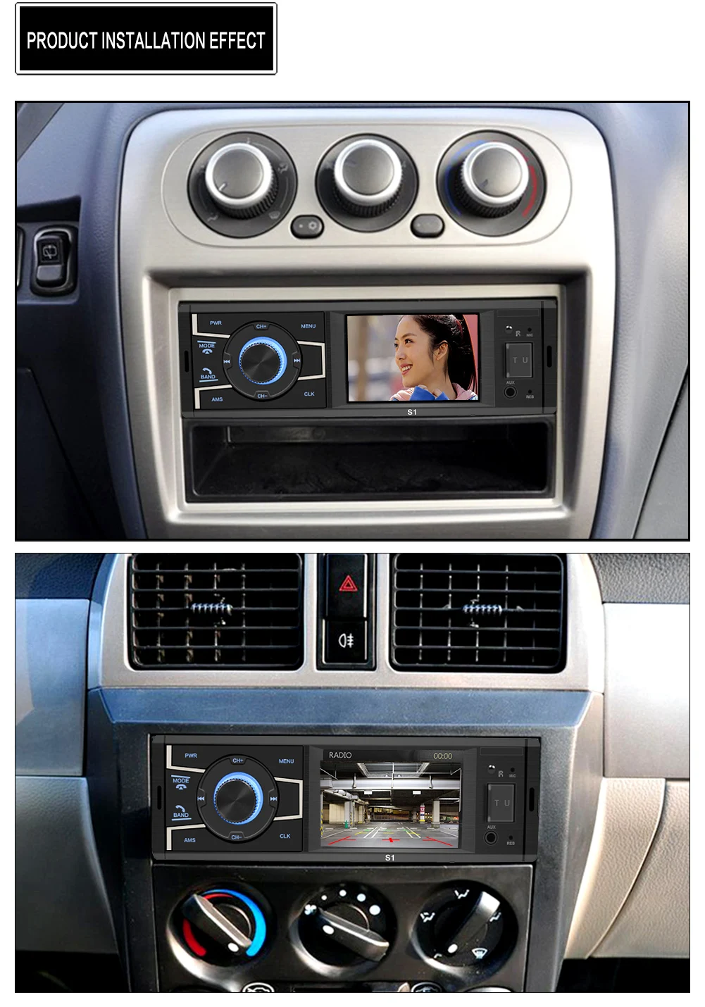 SWM 1 Din Авторадио HD Автомобильный мультимедийный MP5 плеер обратное изображение Bluetooth Aux Tf U диск Cau аудио Авторадио Стерео радио