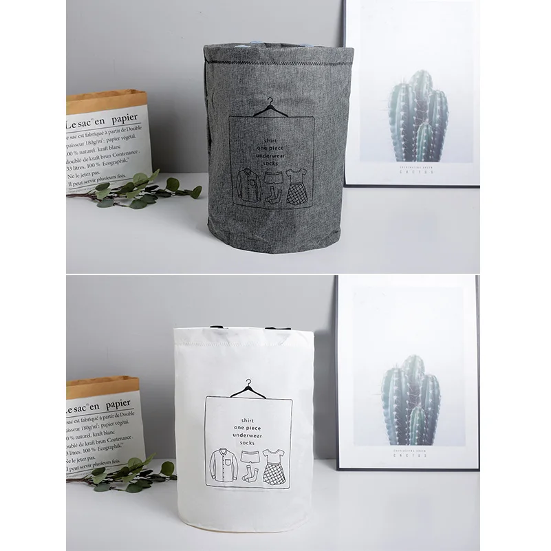 Корзина для белья с буквенным принтом ведро хранения игрушек хлопковая корзина