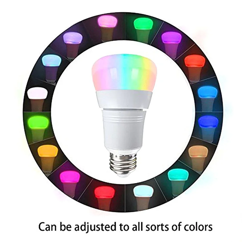 Vintagelll Smart WIFI Light Bulbs APP Remote Control 11W LED Color Changing Bulb For Amazon/Alexa/Google Home | Развивающие игрушки