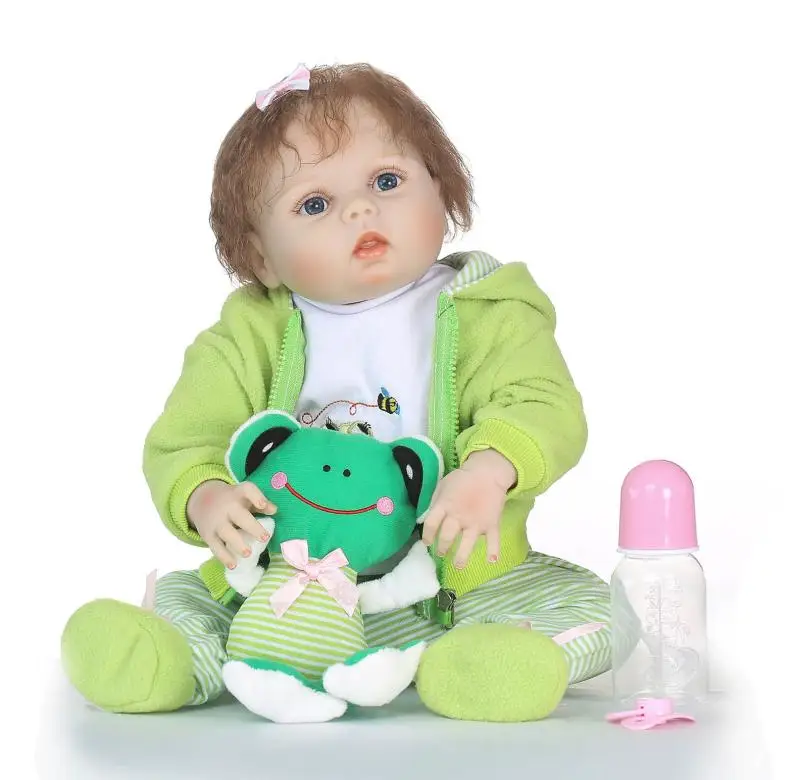 

NPK 57cm Lifelike Soft body Newborn babies Silicone Reborn Baby Doll Toys bebes Reborn doll Birthday Gift Girls Brinquedos