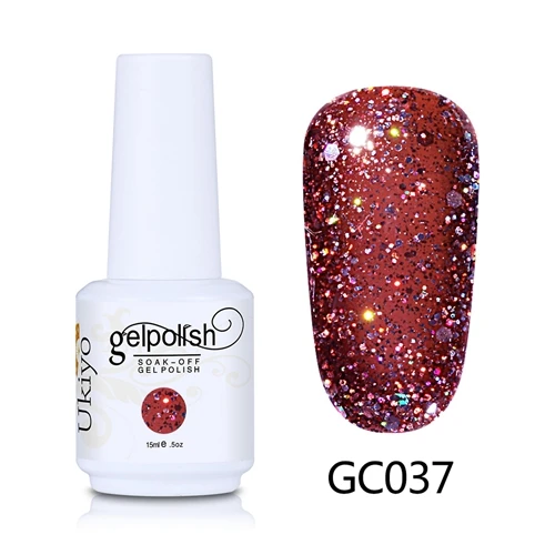 GC037 Ukiyo 15 мл шикарный цветной УФ-гель для ногтей замачиваемый полуперманентный Гель-лак Гибридный лак Эмаль лаковый лак 108 цветов - Цвет: GC037