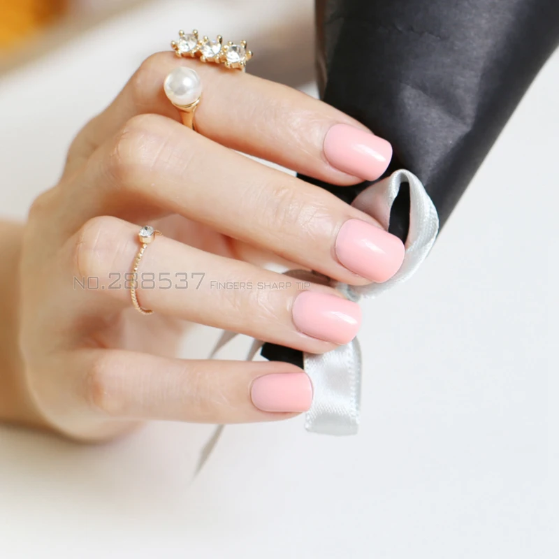 Новинка 2017 24 шт. накладные ногти светильник оранжевого карамельного цвета