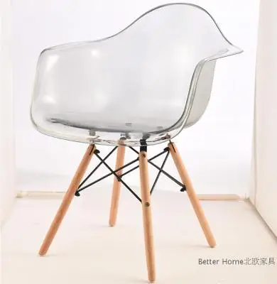Style1 29%Simple Modern Home Back Dining Chair Plastic Chair Transparent Backrest Lounge Chair Meeting Office Coffee Shop - Цвет: Style1