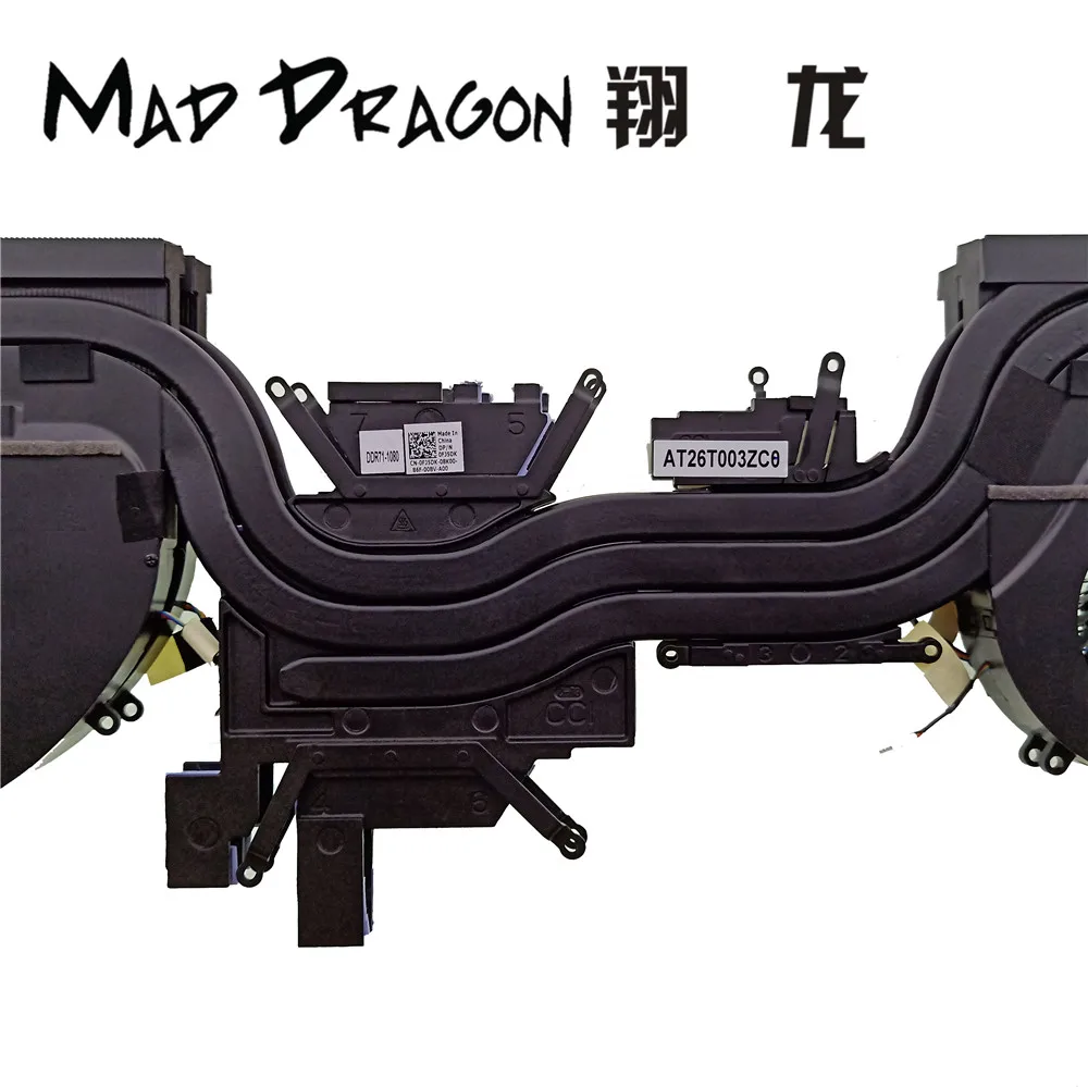 MAD DRAGON бренд ноутбук процессор/графика охлаждения радиатора Вентилятор в сборе для Dell Alienware17 R5 ALW17C GTX 1080 0FJ5DK FJ5DK
