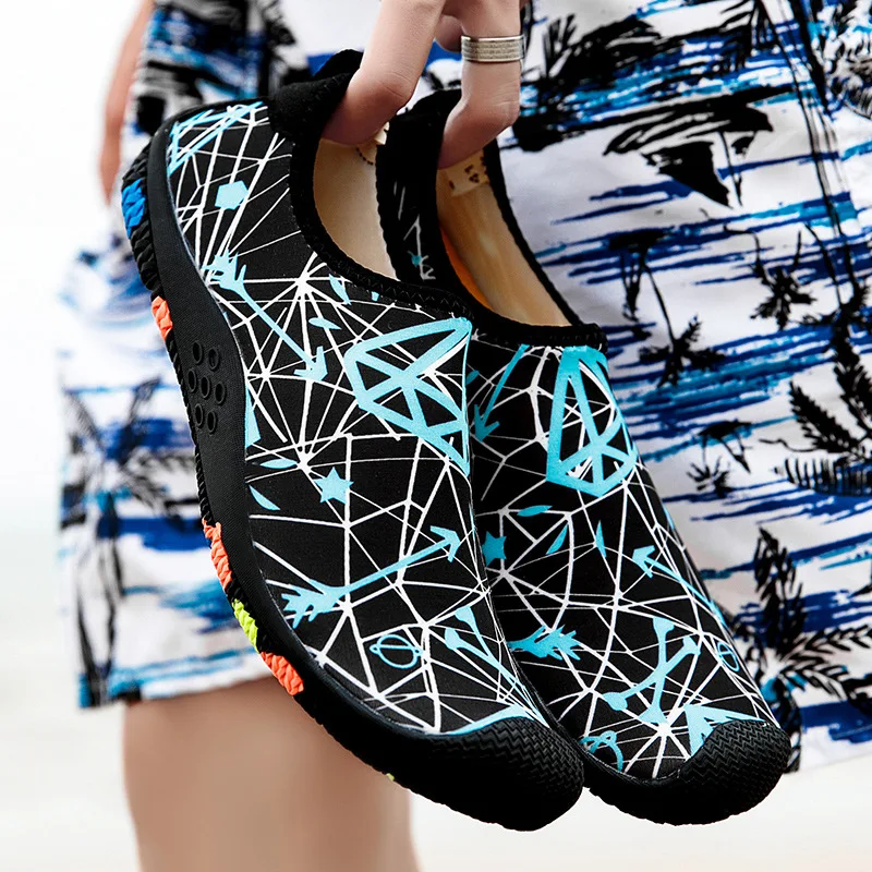 Водонепроницаемая обувь Мужская Летняя Aqua женские дышащие кроссовки пляжные