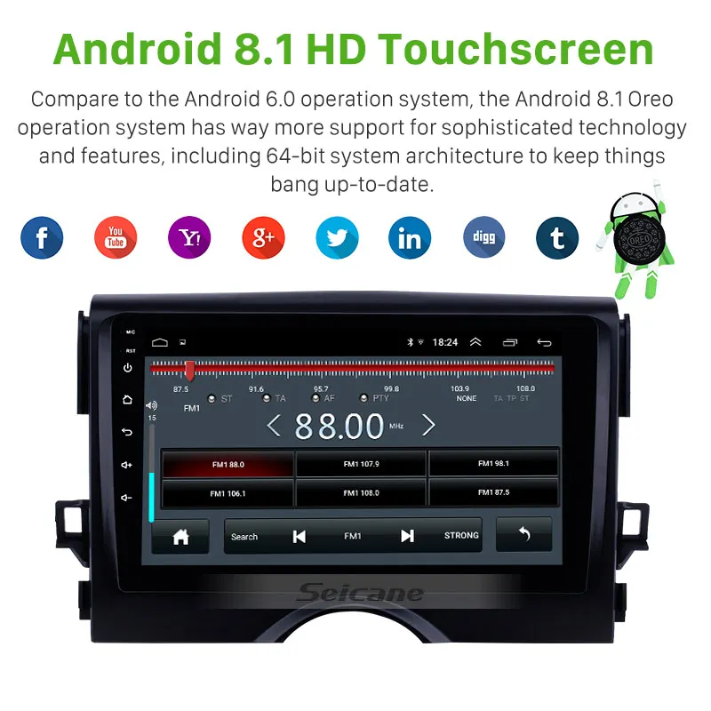 Seicane Автомобильный gps стерео 2Din 9 &quotAndroid 8 1 для TOYOTA eiz Mark X 2010 2011 2012 2013 2014 2015