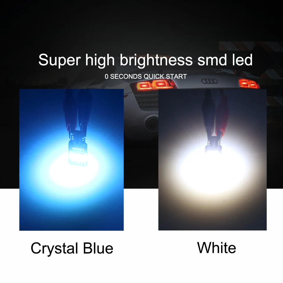 

ANMINGPU 2x Signal Lamps T10 W5W Led Bulb 24 3014 Chips 12V 6000k T10 Led Lamps Bulbs for Cars Clearance Lights Interior Lamp