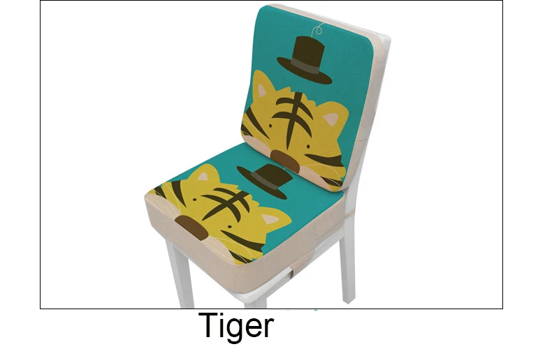 2 Pcs Set Tiger 40*40*10 см подушка-подстилка для детского кресла, противоскользящая Водонепроницаемая подушка для детского стула, регулируемая подушка для стула - Цвет: 2 Pcs Set Tiger