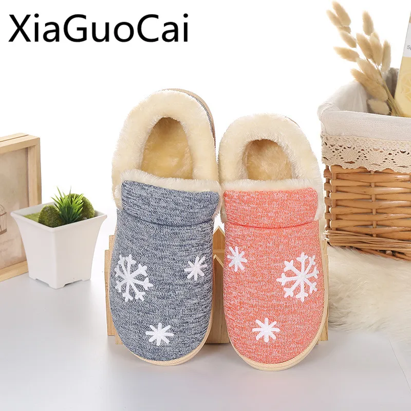 Пикантные женские домашние тапочки на меху с цветочным узором Короткие плюшевые