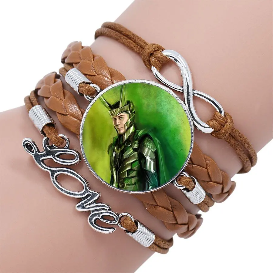 Женские и мужские вечерние украшения Loki God of Mischief многослойный черный/коричневый
