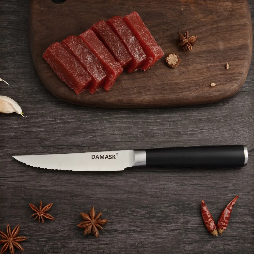 Damask Высококачественная кухонная готовка из нержавеющей стали набор ножей для