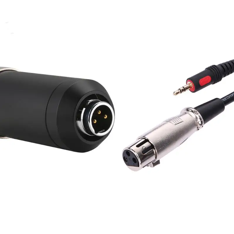 Professional 3 pin Gold Plated Port Microphone Studio Live Streaming Broadcasting Vocal Recording Condenser Noise Reduction Mic