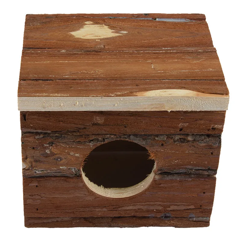 Экстракт коры прямоугольник домик для домашних животных деревянный дом хомяка