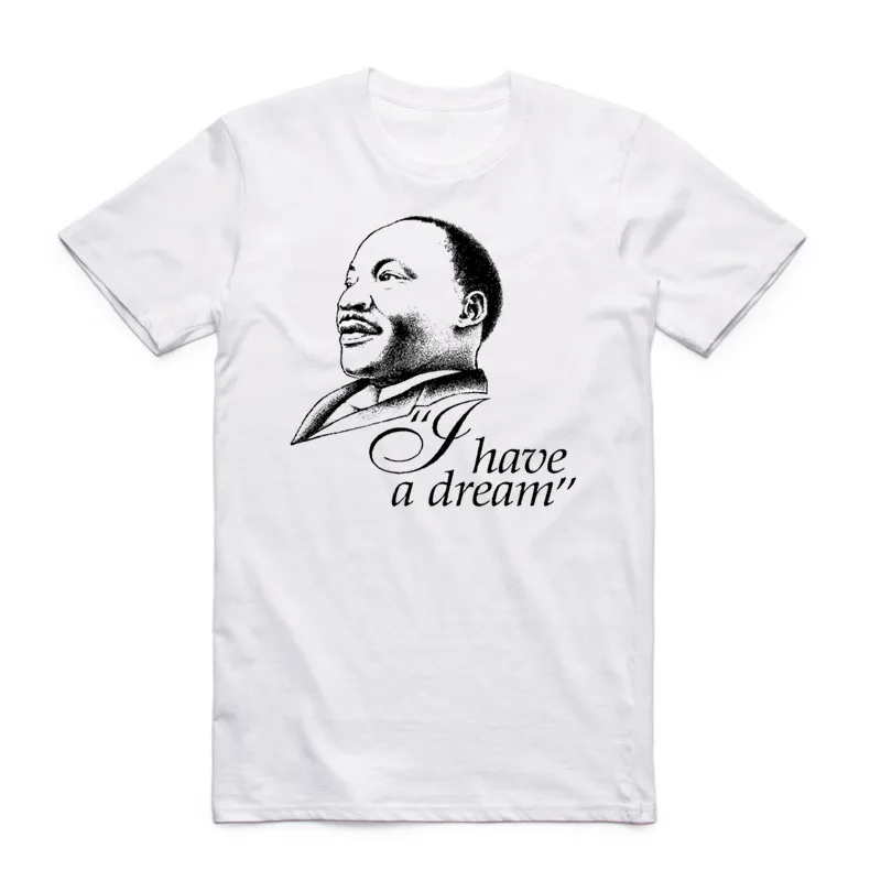 Футболка мужская с коротким рукавом круглым вырезом и принтом Luther King | Мужская