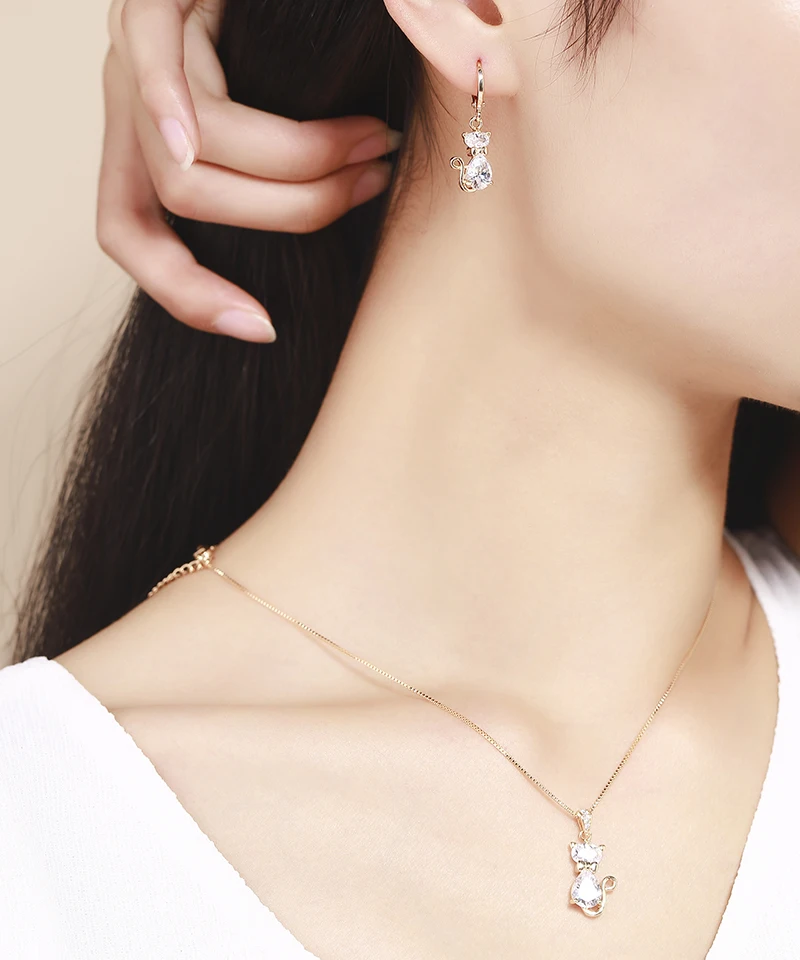 Набор украшений для женщин и детей милые Подвески сережки золотого желтого цвета