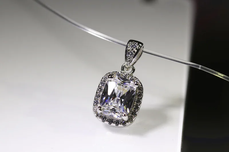 Кулоны CC для ожерелья Женская квадратная Свадебная искусственная вечевечерние