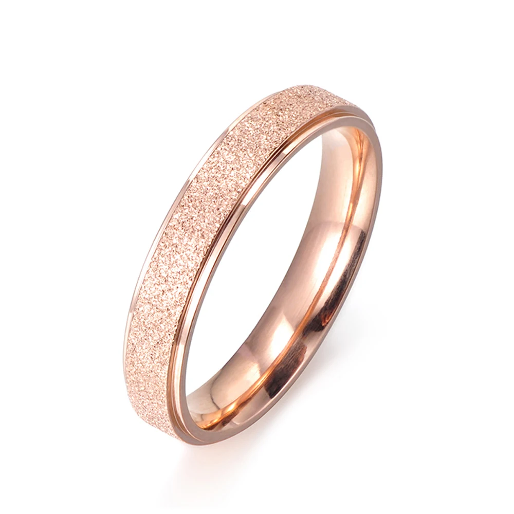 JeeMango модные ювелирные изделия кольцо Простой дизайн цвета розового золота