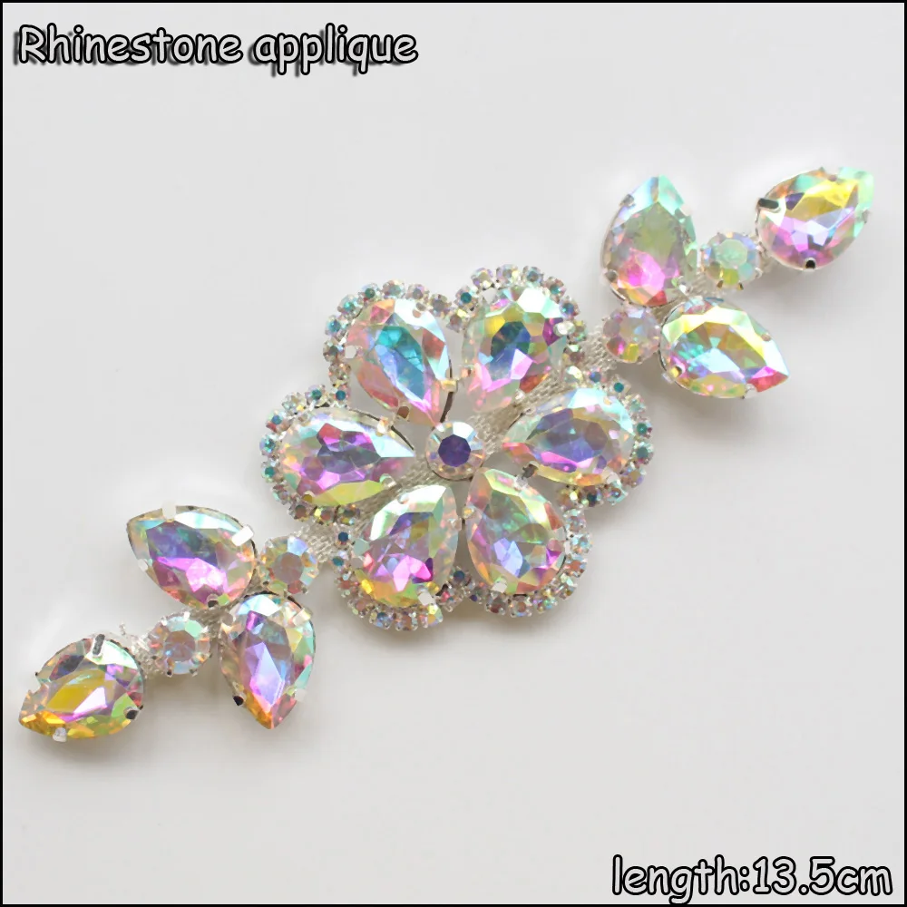 Free shipping 2pcs/lot 50mm round shape shiny strass crytsal sew on rhinestones dress bags shoes diy applique | Дом и сад