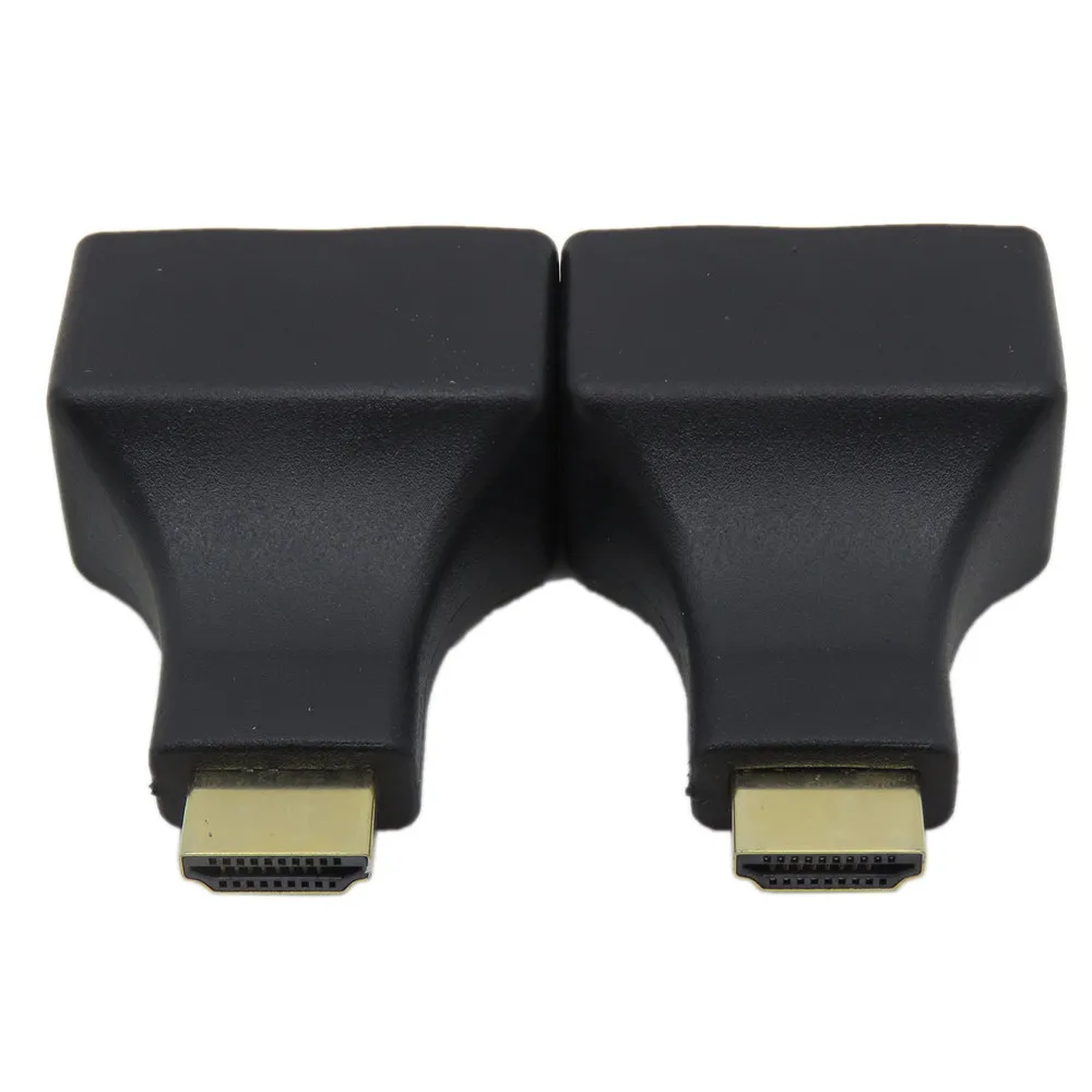 Hdmi к rj45 удлинитель адаптер HDMI двойному 2 портам RJ45 сетевой кабель по Cat 5e/6 1080p