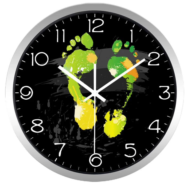 Граффити следы красивая бабочка для мужчин и женщин настенные часы украшение