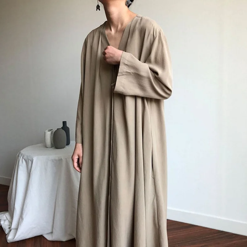 Сексуальное платье с v-образным вырезом и длинными рукавами Vestido поясом винтажное