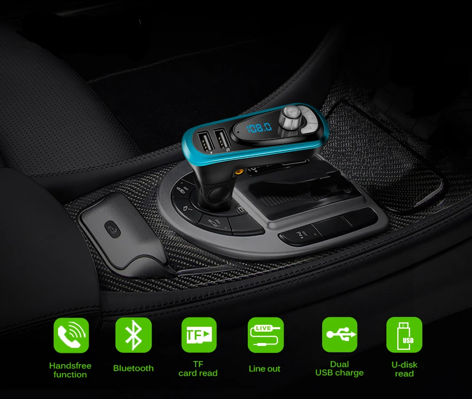 3-в-1 Car Kit MP3 плеер fm-передатчик Bluetototh автомобильный модулятор радио Bluetooth двойной Порты и разъёмы автомобиля Зарядное устройство для IPhone для samsung