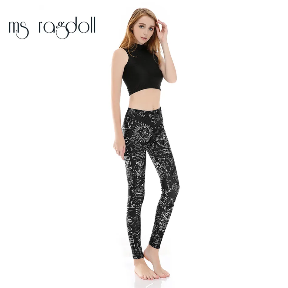 Новинка 2017 года женские с высокой талией черный Леггинсы для женщин плюс размеры