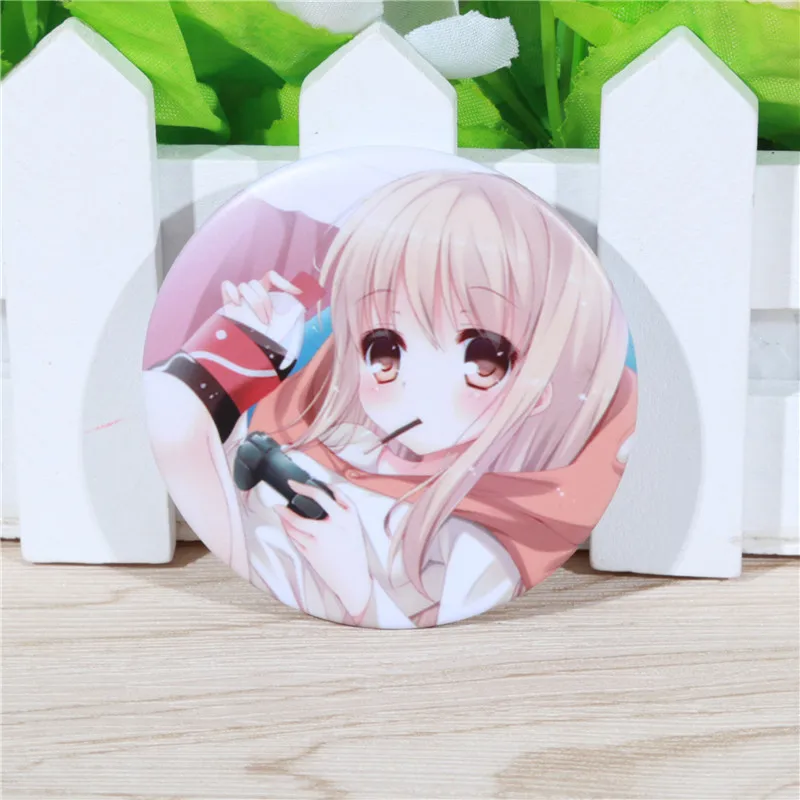 Model C FFFPIN 5,8 см мультфильм Himouto мультипликационный персонаж дома Умару брошь японская сестра нагрудник значок аниме булавка большая монета значок ткань украшение для рюкзака - Окраска металла: Model C