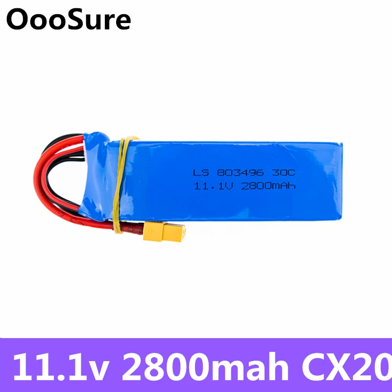 11 1 В 2800 мАч 30C литий полимерный аккумулятор XT60 штекер для Cheerson CX 20 RC Квадрокоптер